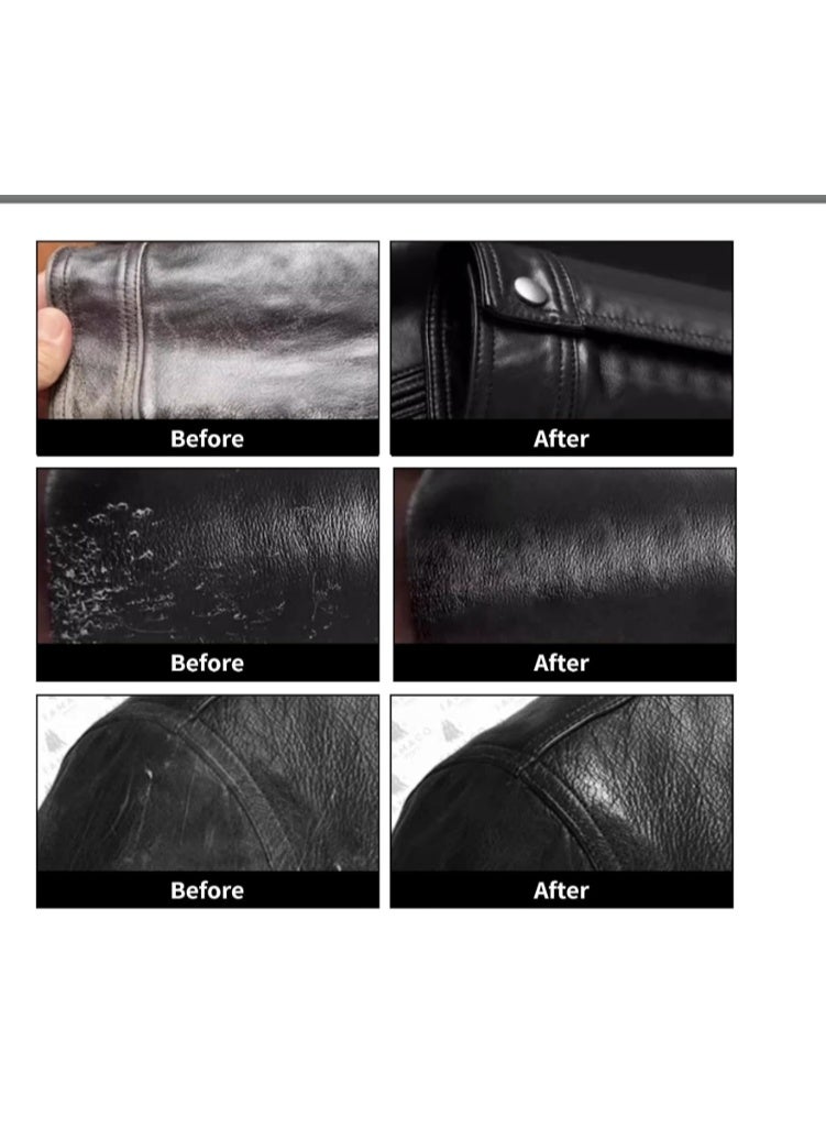 ويليام وير كريم مُحافظ على الجلد، كريم مُرمم لون الجلد، بلسم مُعيد تلوين تنجيد الجلد، بلسم مُعيد تلوين الأرائك والأحذية الجلدية، أسود، 100 غرام + 5 غرام - Image 2